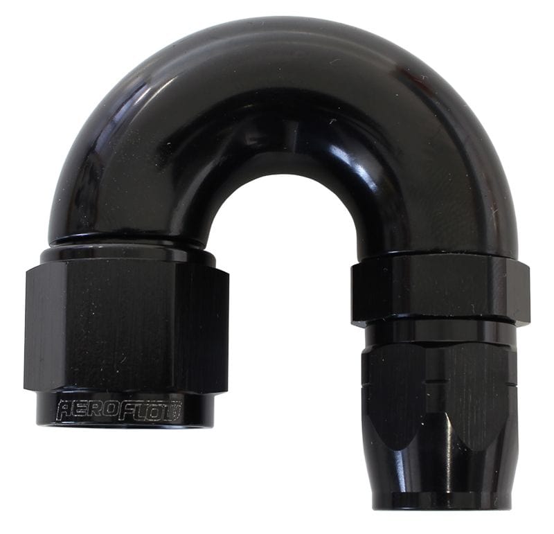 Aeroflow Performance Black Finish. Suits 100 & 450 Series Hose Aeroflow 550 Series Cutter Style One Piece Swivel 180° Stepped Hose End -12AN to -16 Hose SR