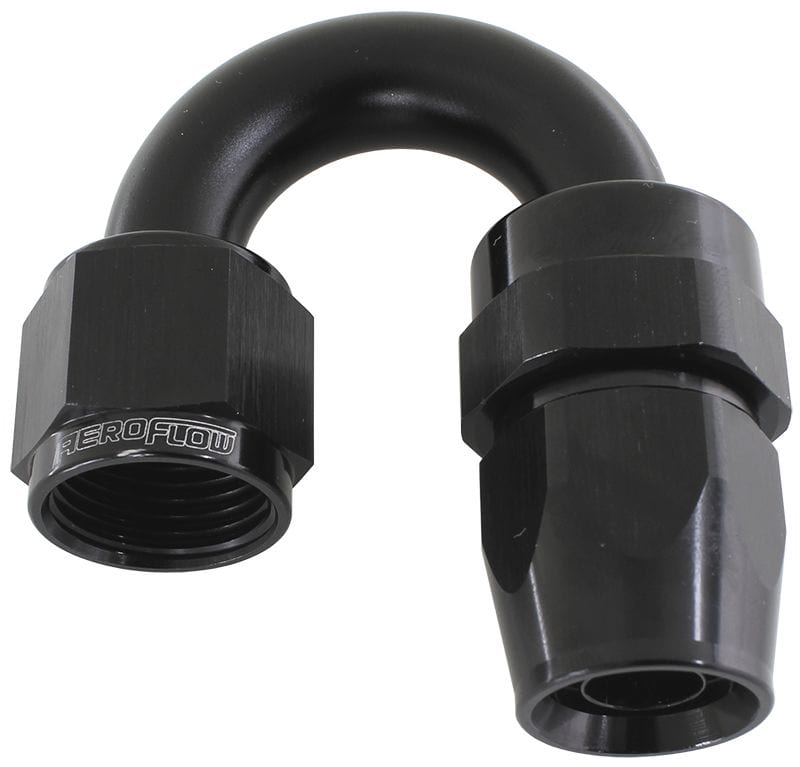 Aeroflow Performance Black Finish. Suits 200 & 250 Series Hose Aeroflow 200 Series PTFE 180° Hose End -8AN AF206-08DBLK SR