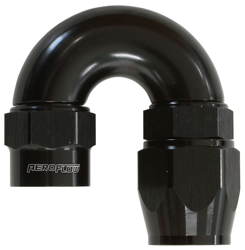 Aeroflow Performance Black Finish. Suits Kryptalon® Series Hose Aeroflow Kryptalon® Series Heavy Duty One Piece Swivel 180° Hose End -8AN AF7056-08 SR