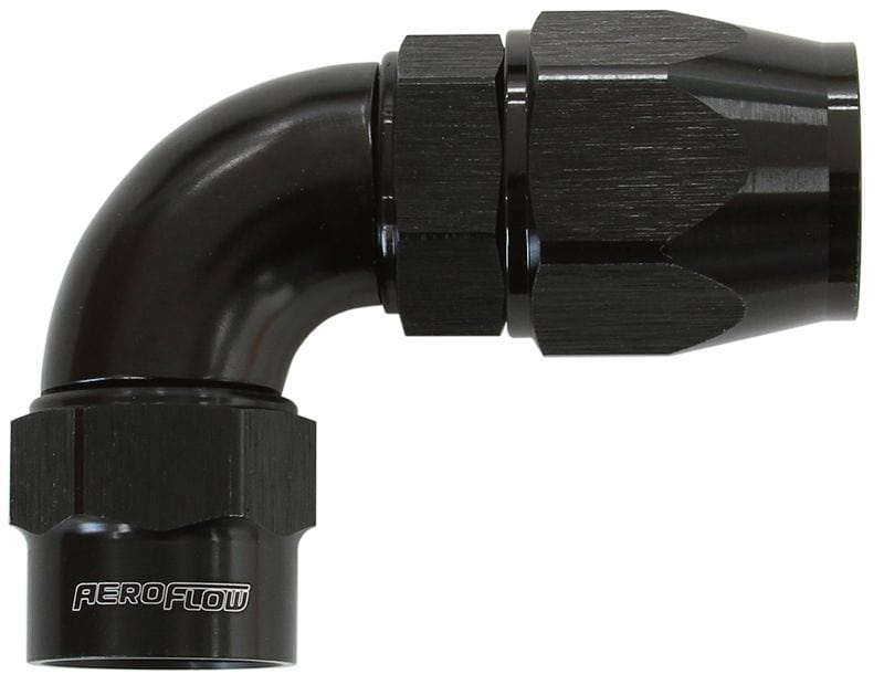 Aeroflow Performance Black Finish. Suits Kryptalon® Series Hose Aeroflow Kryptalon® Series Heavy Duty One Piece Swivel 90° Hose End -10AN AF7053-10 SR