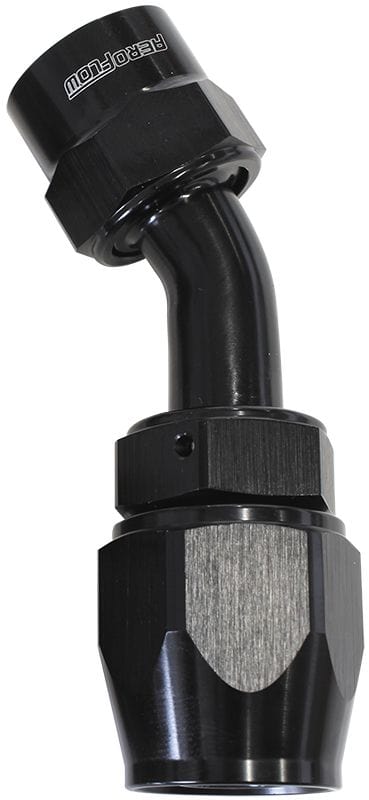 Aeroflow Performance Black Finish. Suits Kryptalon® Series Hose Aeroflow Kryptalon® Series Lightweight One Piece Swivel 45° Hose End -16AN AF7022-16 SR