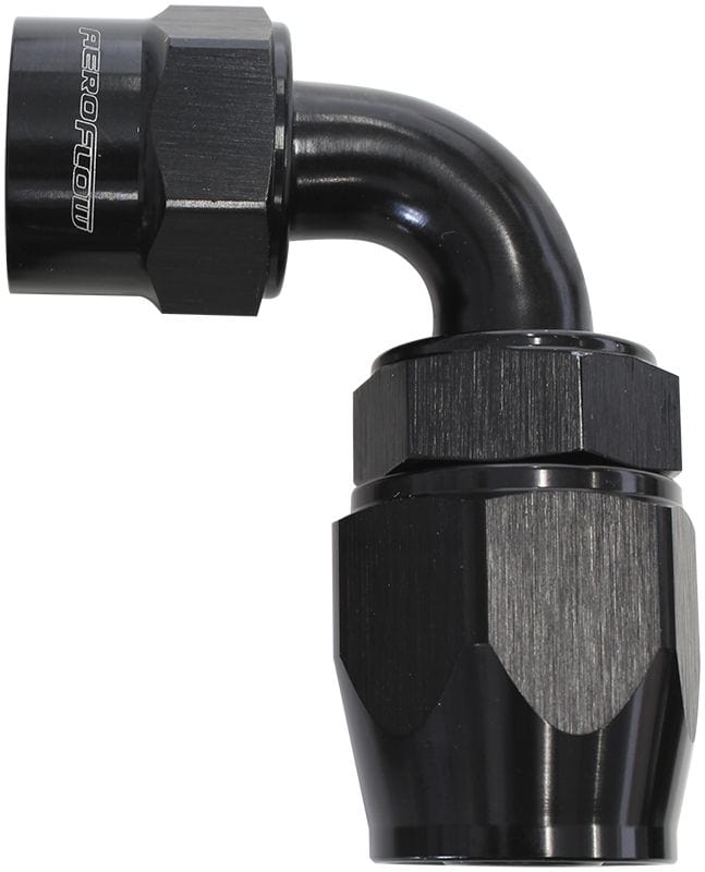 Aeroflow Performance Black Finish. Suits Kryptalon® Series Hose Aeroflow Kryptalon® Series Lightweight One Piece Swivel 90° Hose End -10AN AF7023-10 SR