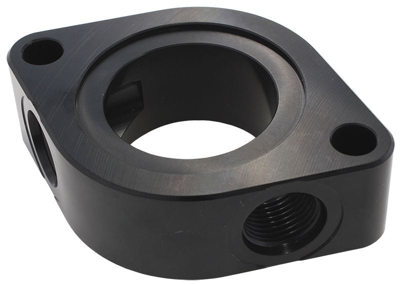 Aeroflow Performance Black Suit SB Chev With x2 -8 ORB Auxiliary Ports Aeroflow Water Neck Spacer AF64-4051BLK SR