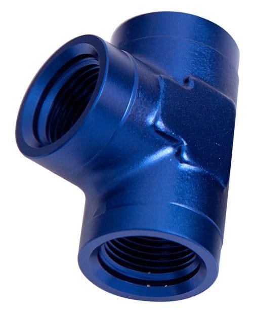 Aeroflow Performance Blue Finish Aeroflow NPT Female Pipe Tee 1" AF917-16 SR