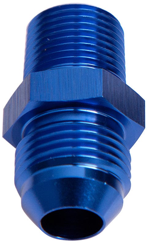 Aeroflow Performance Blue Finish Aeroflow NPT to Straight Male Flare Adapter 1" to -10AN AF816-10-16 SR