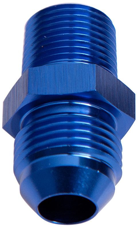 Aeroflow Performance Blue Finish Aeroflow NPT to Straight Male Flare Adapter 1" to -16AN AF816-16 SR