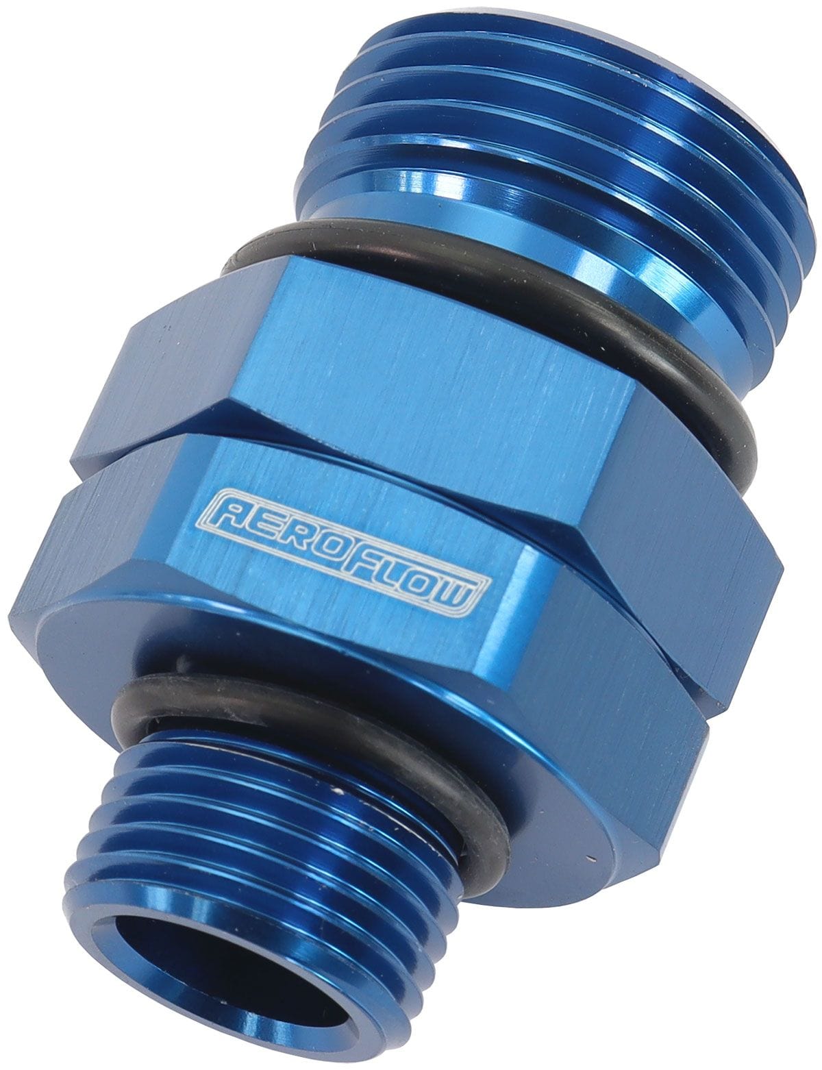 Aeroflow Performance Blue Finish Aeroflow ORB Male to Male Swivel -8 ORB to -6 ORB AF929-08-06 SR