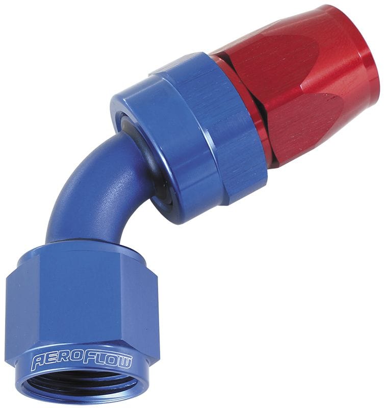 Aeroflow Performance Blue/Red Finish. Suits 200 & 250 Series Hose Aeroflow 200 Series PTFE 60° Hose End -10AN AF208-10D SR