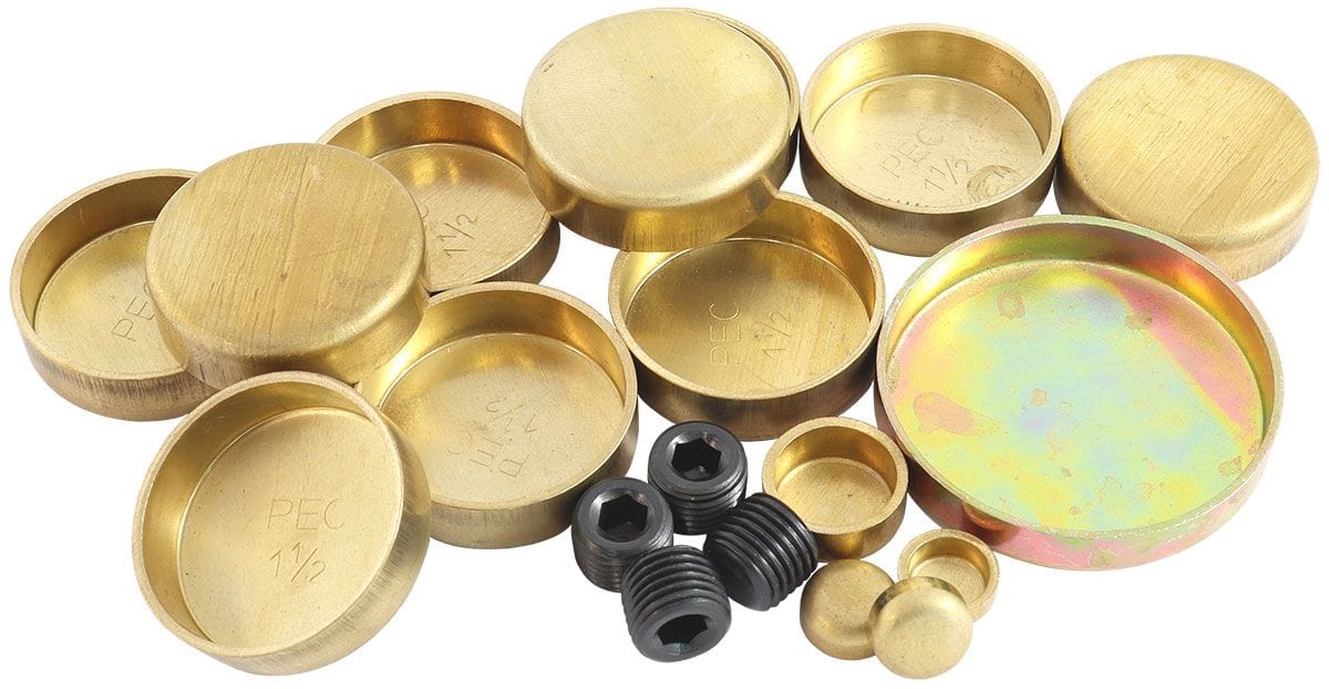 Aeroflow Performance Brass Material Aeroflow Ford 289,302,351 Windsor Welsh Plug Kit AF3000-1000 SR