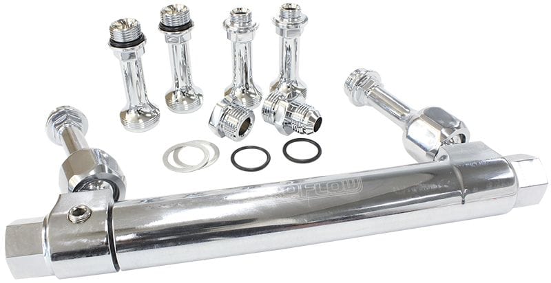 Aeroflow Performance Chrome Finish Aeroflow Adjustable Billet Fuel Log AF64-2037C SR