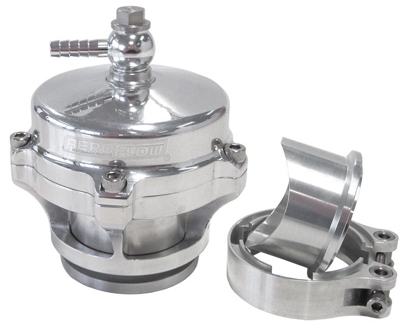 Aeroflow Performance Complete Kit with Weld-on Flange and V-Band in Polished Finish. Aeroflow 50mm High Flow Blow Off Valve AF64-5050 SR