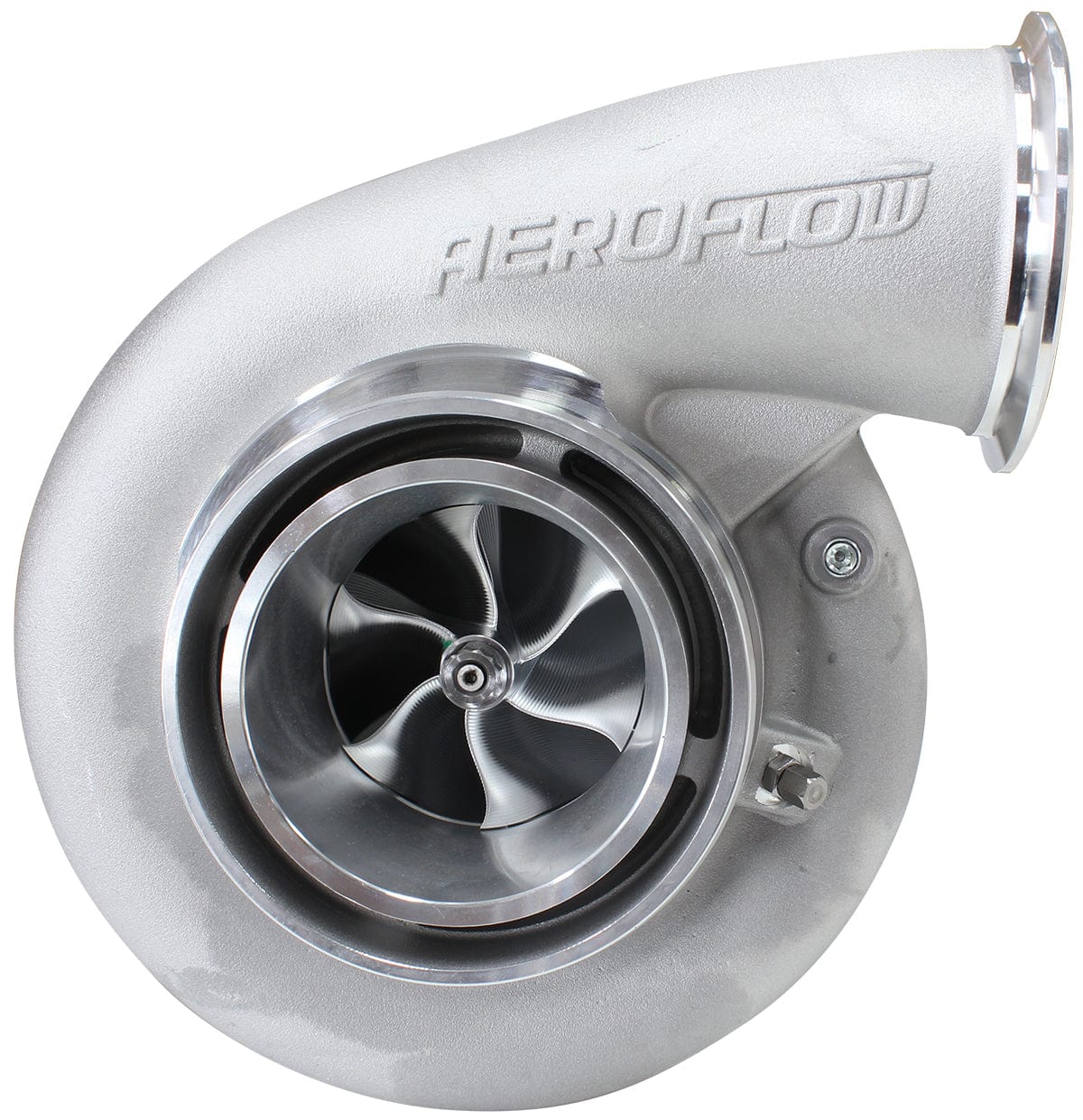 Aeroflow Performance External Wastegate, T4 Twin Entry Inlet Flange, V-Band Exhaust Flange Aeroflow BOOSTED B7875 T4 .96 Turbocharger 1150HP, Natural Cast Finish AF8006-4022 SR