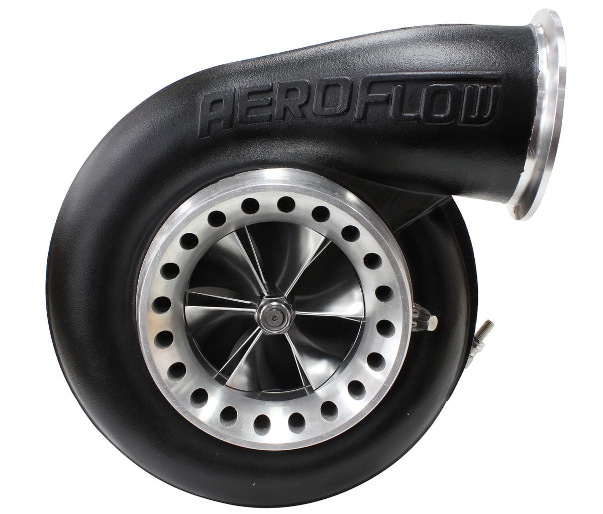 Aeroflow Performance External Wastegate, V-Band Inlet & Exhaust Flanges Aeroflow BOOSTED 8888 V-Band 1.31 Turbocharger 1600HP, Hi Temp Black Finish AF8006-6003BL SR