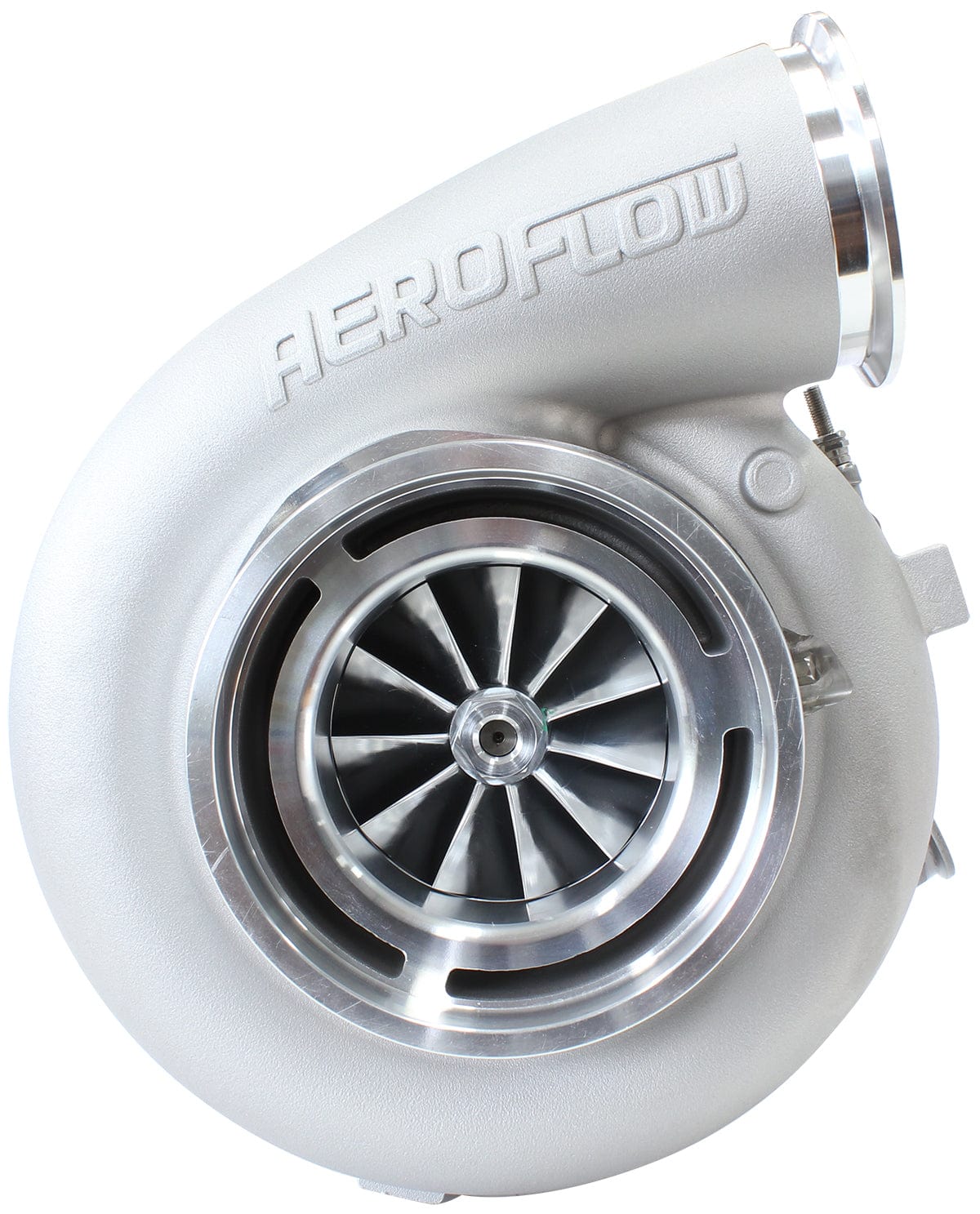 Aeroflow Performance External Wastegate, V-Band Inlet & Exhaust Flanges Aeroflow BOOSTED 94103 V-Band 1.22 Turbocharger 2000HP, Natural Cast Finish AF8005-6015 SR