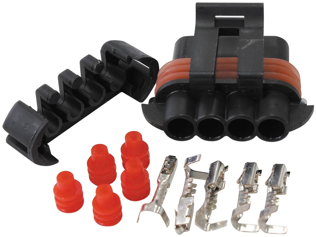 Aeroflow Performance Fits GM, Holden & Early Chev Engines Aeroflow 4-Pin Alternator Plug, Fits Nippon Denso Alternators AF49-1705 SR