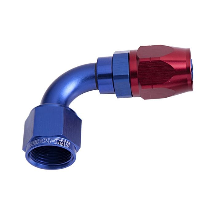 Aeroflow Performance Fittings 500 Series Cutter Swivel 90° Hose End. Suits 100 & 450 Series Hose SR