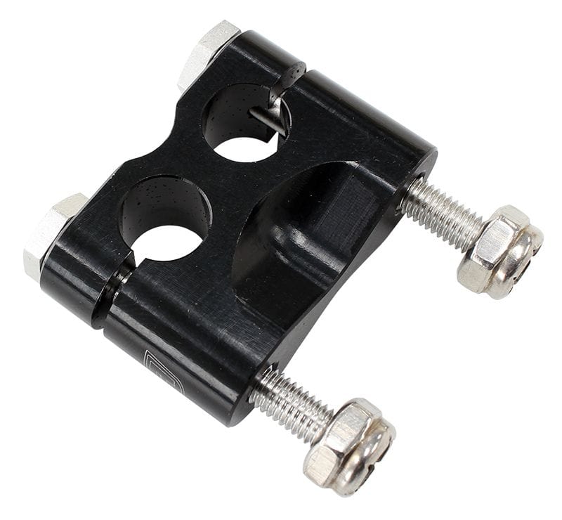 Aeroflow Performance Full Clamp, Black Finish Aeroflow Billet Aluminium Clip Style Dual Cable Mount AF3500-1012 SR