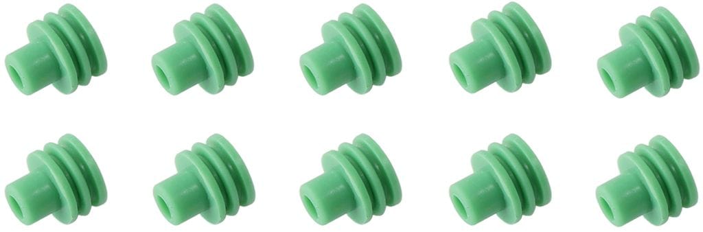 Aeroflow Performance Green Suit 14-16 AWG Wire, 10-Pack Aeroflow Replacement Weatherpack Wire Seal AF49-8541 SR