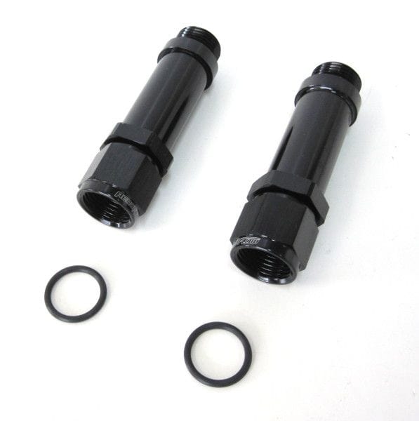 Aeroflow Performance Holley Ultra HP, -8 AN, Black Finish, 2 per package Aeroflow Female Carburettor Inlet Adapter AF165-08-1BLK SR