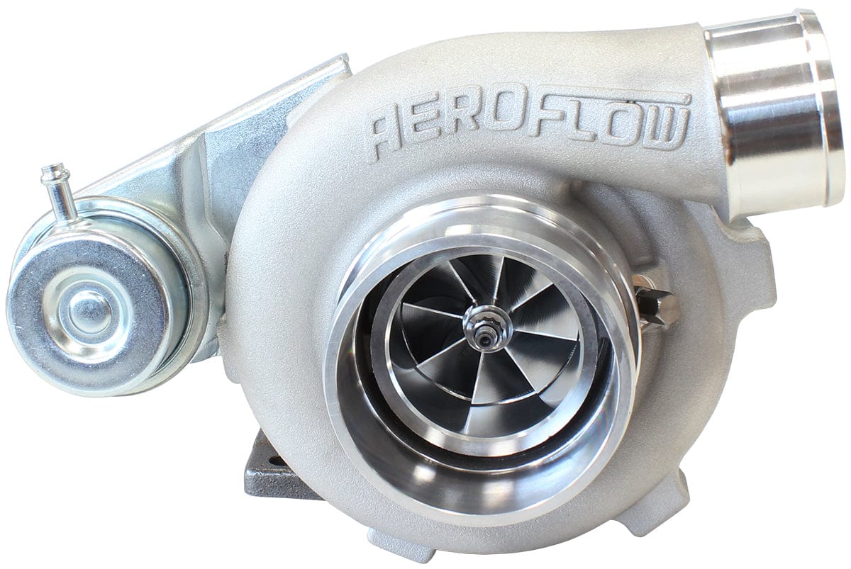 Aeroflow Performance Internal Wastegate, T25 / T28 Inlet Flange, 5-Bolt Exhaust Flange Aeroflow BOOSTED 5047 .64 Turbocharger 550HP, Natural Cast Finish AF8005-2020 SR