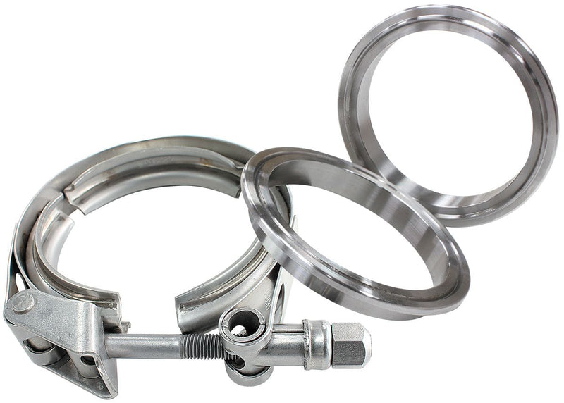 Aeroflow 2-1/2" (63.5mm) V-Band Clamp Kit with Steel Weld Flanges AF92-2500