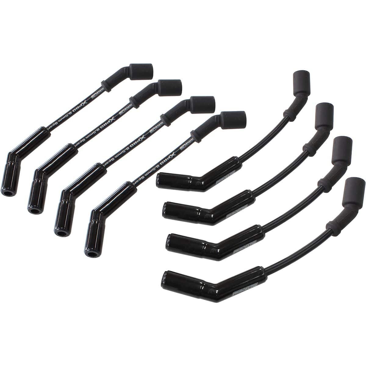 Aeroflow Performance LS Engine Parts AF4038-32813C XPRO LS 8" Ignition Lead Set Ceramic Straight Boots Suit GM LS1,2 AF4038-32813C SR