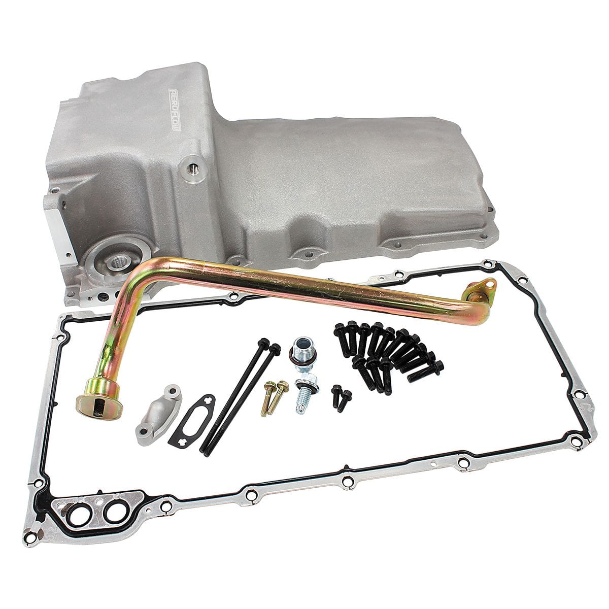 Aeroflow Performance LS Engine Parts AF82-2301 LS RETRO FIT REAR SUMP OIL PAN 6 qrt WITH FILTER PAN Aeroflow - AF82-2301 SR