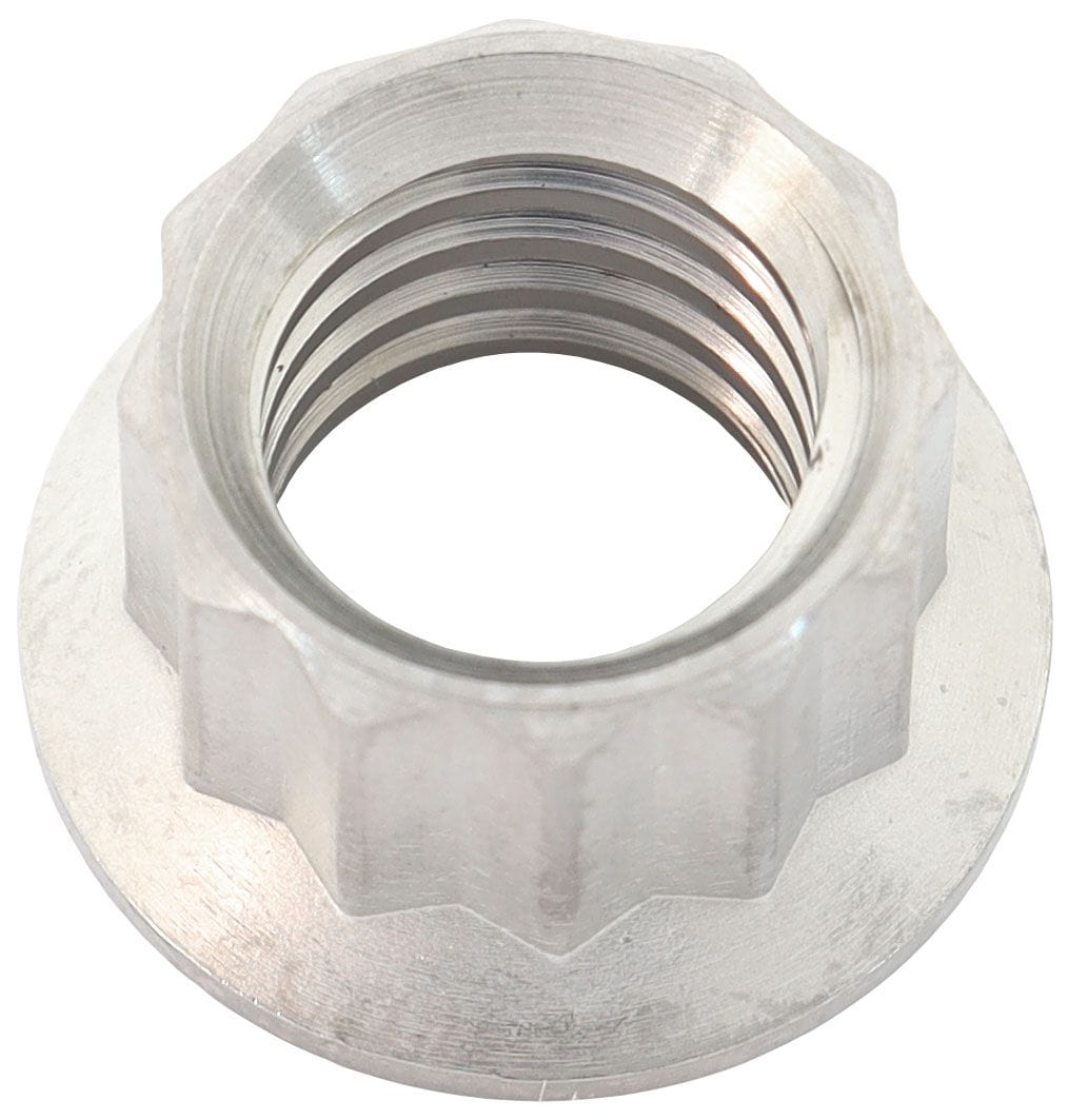 Aeroflow Performance Natural Finish, Sold Single. Aeroflow 3/8" Titanium 12 Point Nut AF3514-0010 SR