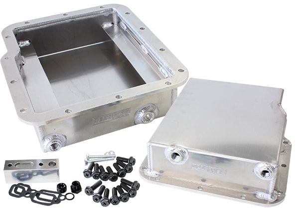 Aeroflow Performance Natural Finish. Suit GM Powerglide Aeroflow 3" Deep Fabricated Transmission Pan including Filter Extension AF72-3002 SR
