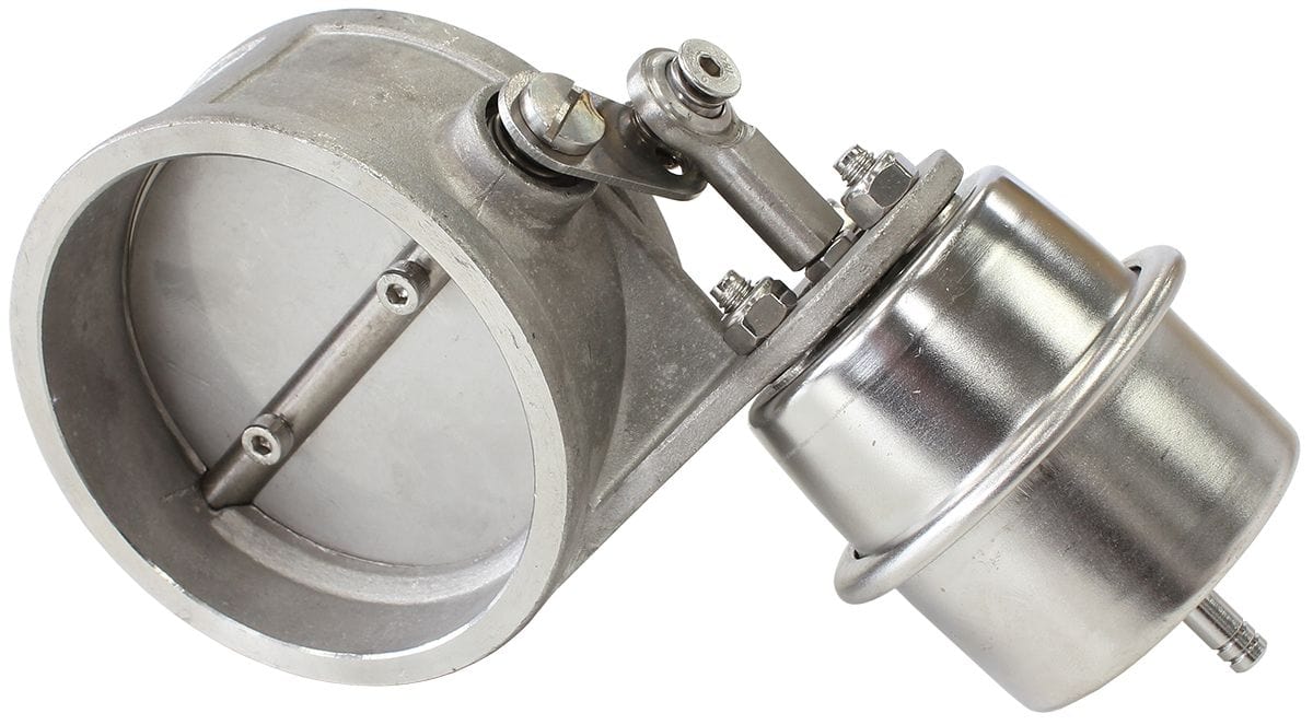 Aeroflow Performance Opens when boost reaches 6-7 psi Aeroflow 3-1/2" Exhaust Control Valve AF9590-3500 SR