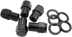 Aeroflow 0.550" Shank Closed Black Wheel Nuts - 7/16-20" AF3021-6000