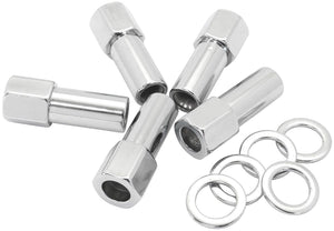 Aeroflow 1.380" Shank Open Chrome Wheel Nuts - 7/16-20" AF3031-9000