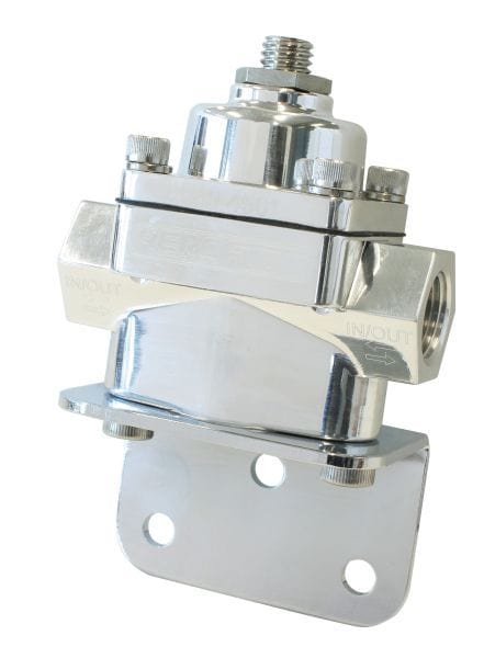 Aeroflow Performance Polished Finish. -8 ORB Ports with Bottom Return Aeroflow Billet Bypass Fuel Pressure Regulator 4.5-9psi Adjustable AF49-4501P SR
