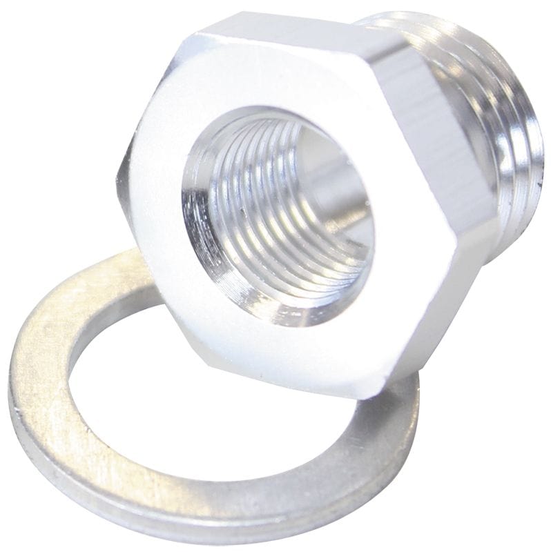 Aeroflow Performance Silver Aeroflow Metric Port Reducer M14 x 1.5 to 1/8" AF912-M14-02S SR