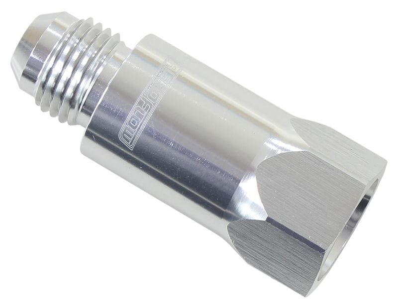 Aeroflow Performance Silver Finish. -6 Female ORB to -6 Male AN Aeroflow Roll Over Valve -6AN AF614-06S SR