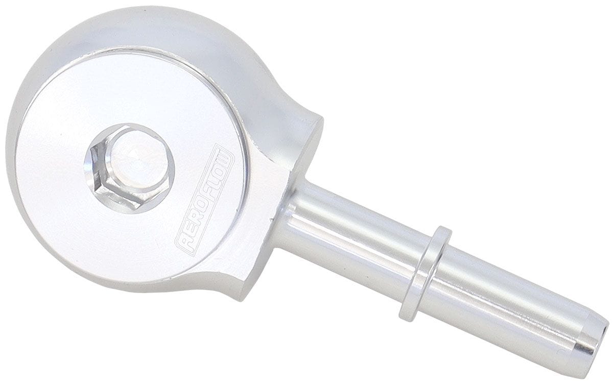 Aeroflow Performance Silver Finish Aeroflow 90° Low Profile -10ORB to EFI Push On 5/16" Barb AF969-05-10S SR