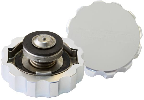 Aeroflow Performance Silver Finish. Aeroflow Billet Radiator Cap Large Style 7 psi (0.5 Bar) suit 42mm Water Neck AF64-5042S SR