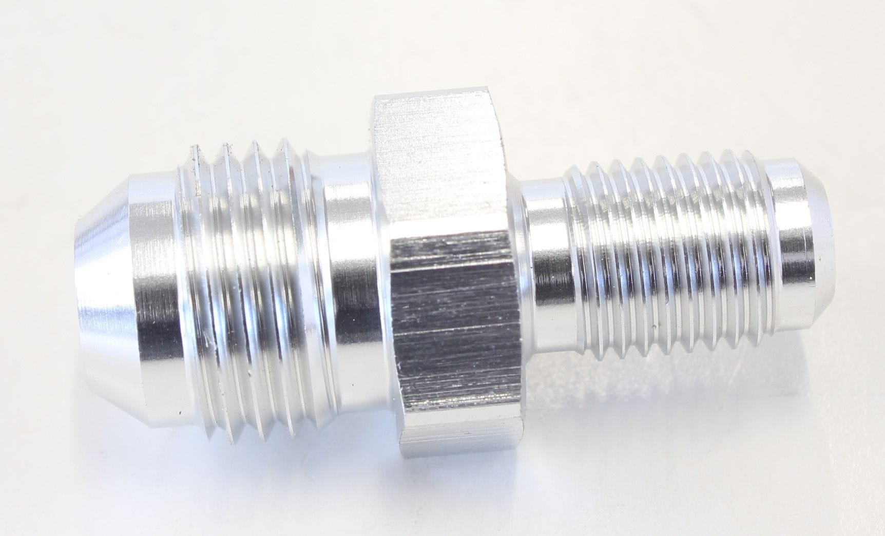 Aeroflow Performance Silver Finish Aeroflow Inverted Seat Adapter 3/8"-24 to -6AN AF707-06S SR