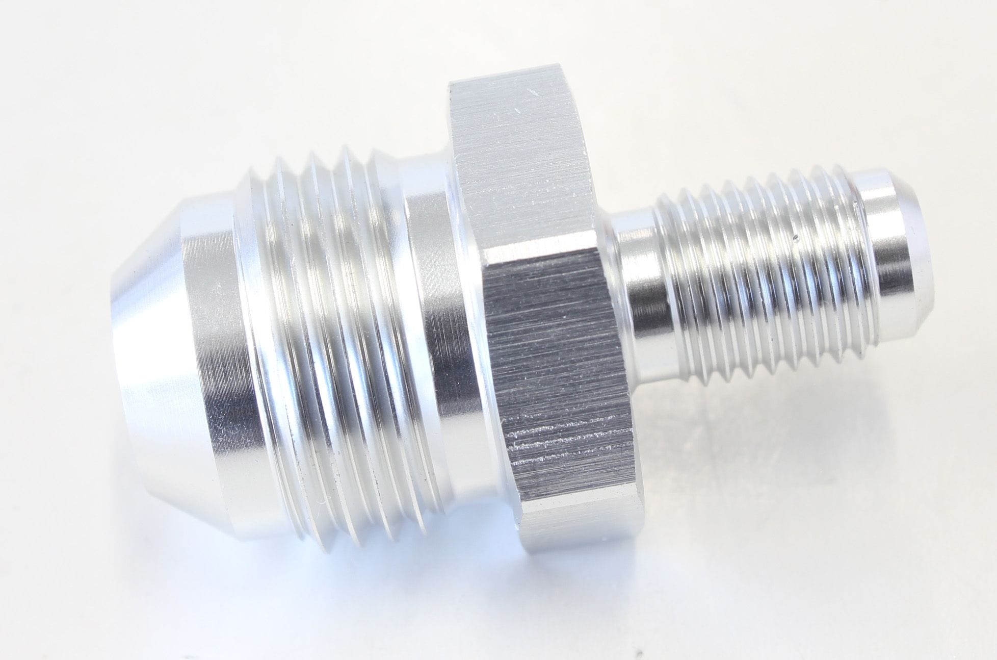 Aeroflow Performance Silver Finish Aeroflow Inverted Seat Adapter 3/8"-24 to -6AN AF707-08S SR