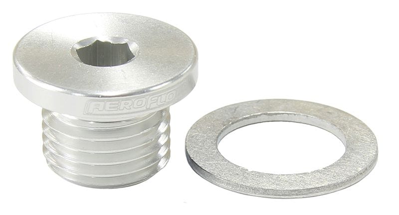 Aeroflow Performance Silver Finish Aeroflow Metric Port Plug M12 x 1.25 AF814-M12-01S SR