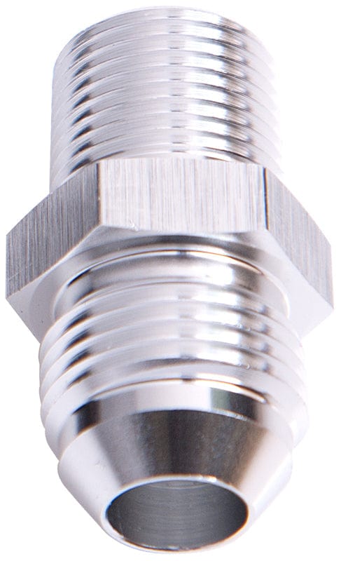 Aeroflow Performance Silver Finish Aeroflow NPT to Straight Male Flare Adapter 3/4" to -8AN AF816-08-12S SR