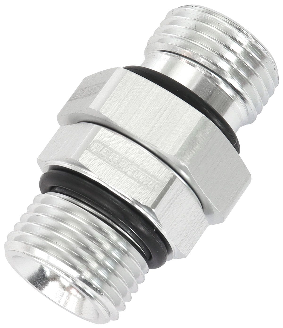 Aeroflow Performance Silver Finish Aeroflow ORB Male to Male Swivel -6 ORB to -6 ORB AF929-06S SR