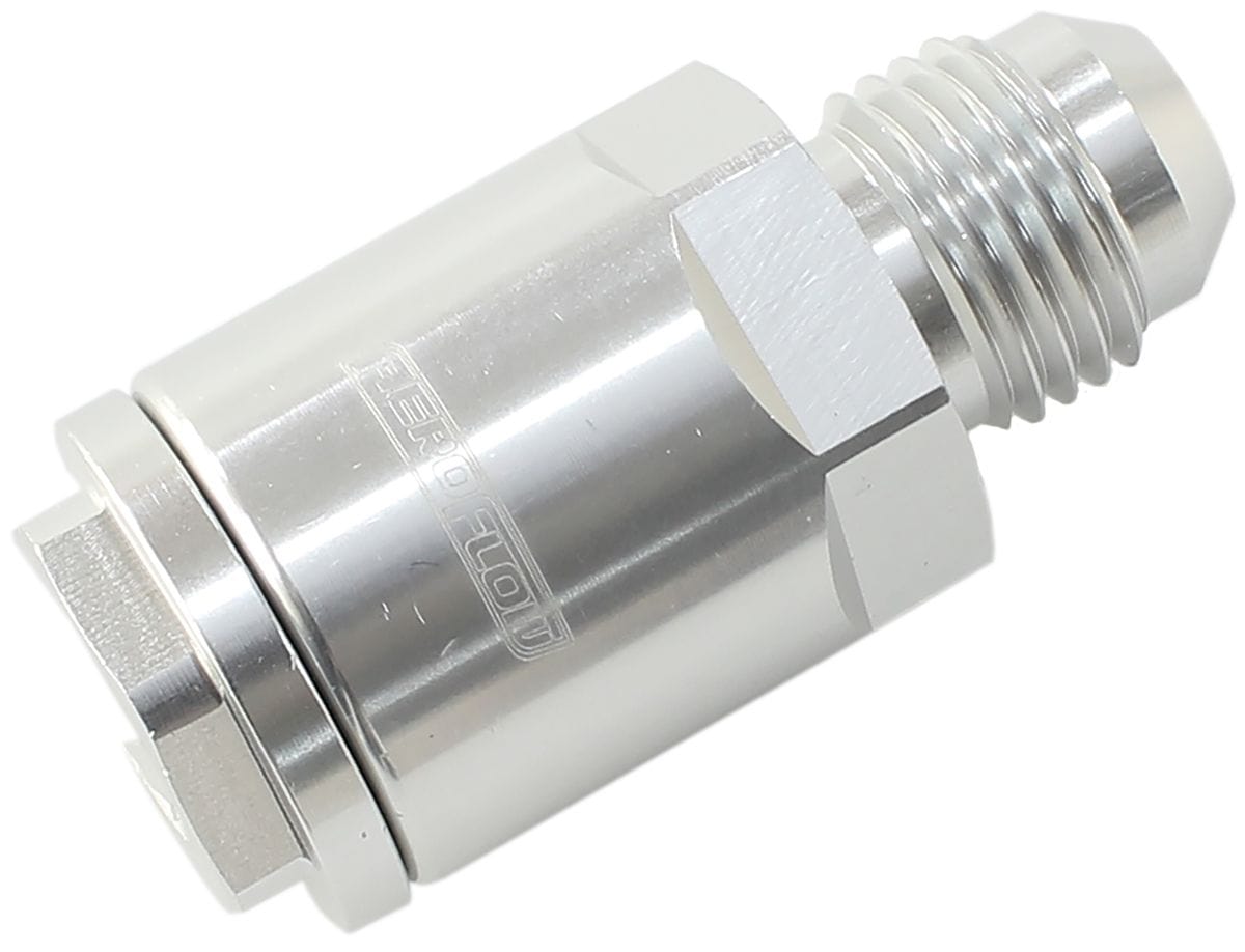 Aeroflow Performance Silver Finish Aeroflow Push-On EFI Fuel Fitting LS & LT 3/8" Hose to -8AN AF808-03S SR