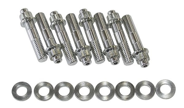 Aeroflow Performance Silver Studs & Nuts Aeroflow Blower Stud Kit 2.50" Total Length AF37-0602 SR