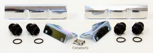 Aeroflow Performance Suit 14mm Full Length Fuel Injectors, -8ORB Ports AF64-2058BLK - BLACK SUBARU EJ20 FUEL RAIL SR