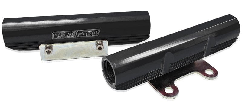 Aeroflow Performance Suit 14mm Full Length Fuel Injectors, -8ORB Ports AF64-2058BLK - BLACK SUBARU EJ20 FUEL RAIL SR