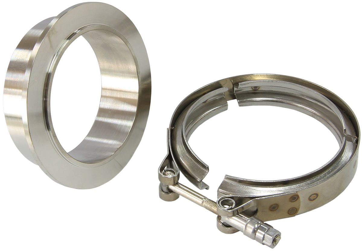 Aeroflow Performance Suit Aeroflow Turbo's 42/45 Style With 2.75" I.D Flange Aeroflow Boosted Compressor Outlet 4.24" O.D Stainless Steel V-Band Kit AF8080-1015 SR