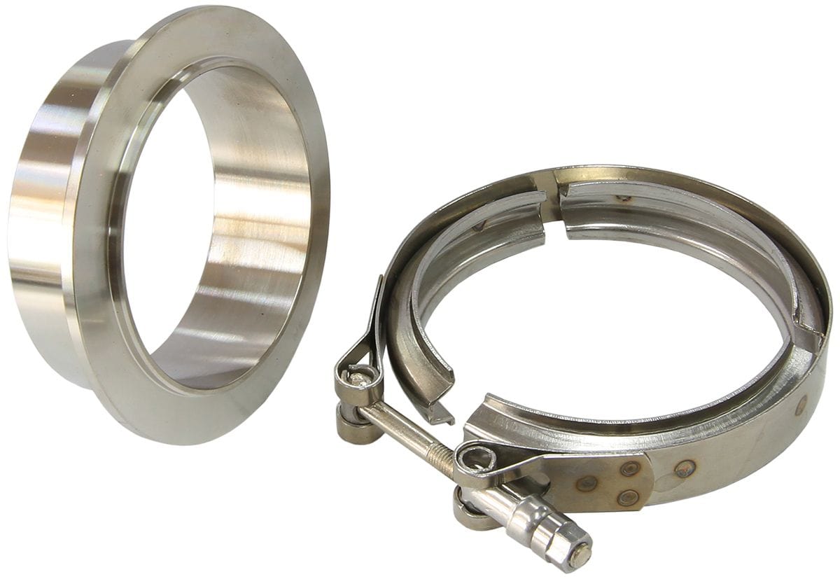 Aeroflow Performance Suit Aeroflow Turbo's With 3.23" I.D Flange Aeroflow Boosted Compressor Outlet 4.24" O.D Stainless Steel V-Band Kit AF8080-1013 SR