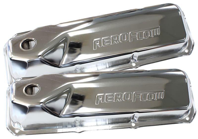 Aeroflow Performance Suit Ford 302-351 Cleveland With Aeroflow Logo Aeroflow Chrome Steel Valve Covers AF1821-5001 SR