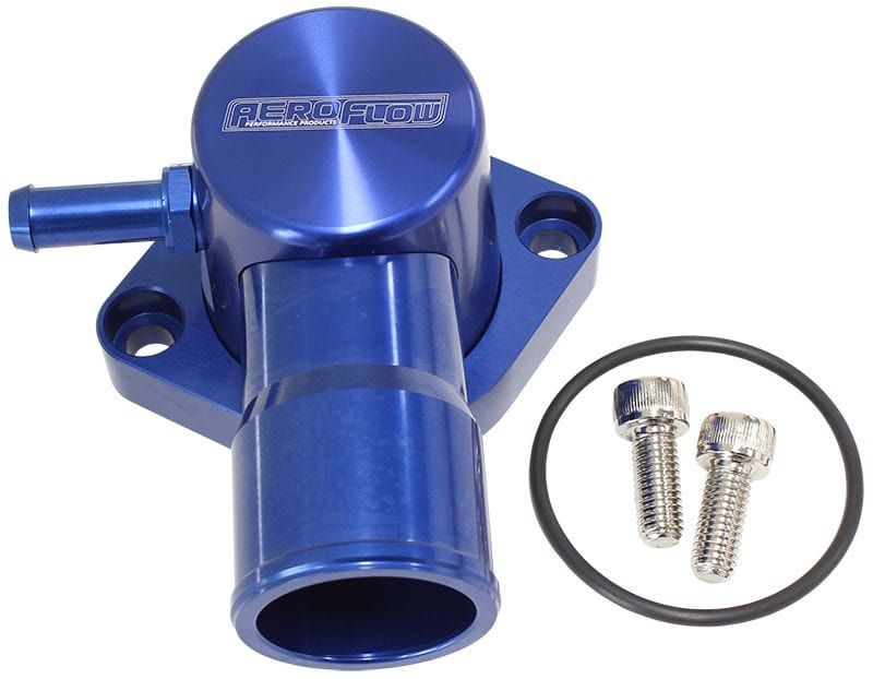 Aeroflow Performance Suit Ford Falcon EF-FG 6 Cyl. 2005-on Aeroflow Billet Aluminium Swivel Thermostat Housing - Blue AF64-4036 SR
